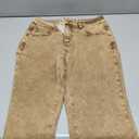 Flamingals Women's Floral Embroidery Mid Waist High Stretch Bootcut Jeans with Pockets, M