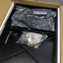 IBUYKE Floating TV Stand with Power Outlet,Wall-Mounted Floating Stand for TVs up to 55",Metal Wall Entertainment Center,Wall Mounted TV Shelf with Storage for Living Room Bedroom,Black UWST011B