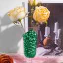 400Pcs Green Vase Filler Pearl Beads for Centerpieces Vases, No Hole Faux Polish Pearls for Floating Candle Home Birthday Wedding Party Table Decor8/14/20mm