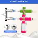 Foam Cannon Dual-Connector Accessory,Pressure Washer Double Tip Attachment for Foam Cannon,Car Wash Cleaning Foam Cannon with 1/4” Quick Connector,2 Small Foam Cannon