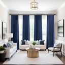 Navy Blue Sheer Curtains 45 Inches Long for Kitchen Set of 2 Panels Rod Pocket Light Airy Linen Cafe Tier Soft Dark Blue Short Curtains for Small Windows Bathroom Basement Decoration 52x45 Inch Length