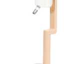 Pet Standing Water Dispenser Cat Dog Standing Ceramic Bowl Automatically Feeding Water Height Adjustable Detachable Pole (White-Pink, Large)
