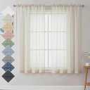 Aiyufeng Black Sheer Curtains 54 Inch (30"W x 54"L (Pack of 2))