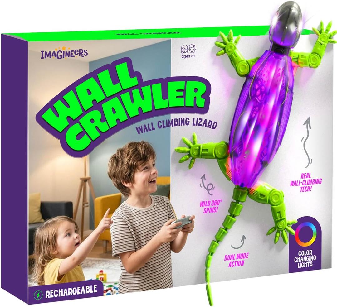 Remote Control Wall Crawler Gecko - Gifts for 4 5 6 7 8 9 10 Year Old Boy & Girls - Kids Toys for Ages 3-5, 5-7 - Boys Toys Age 4-6, 6-8 - RC Wal Climbing Lizard Toy - Gift for 5 Year Old Boy
