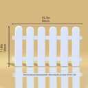 8 PCS Play White Plastic Fence (19.7 inches Long/PCS), Decorative Border, Garden Panels for Under Bed, Sofa Base(11.8in)