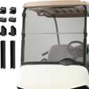 EZGO RXV Windshield, EZGO Golf Cart Windshield Suitable for 2008-Up EZGO RXV Golf Cart, Folding Tinted Windshield Replacement with Windshield Clips, PC UV Resistant