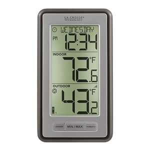 La Crosse Technology WS9160UV3 Digital Indoor Outdoor Thermometer Wireless  MultiFormat Remote Temperature Sensor, Temperature Humidity Monitor with Manual Settings and 24hr Display