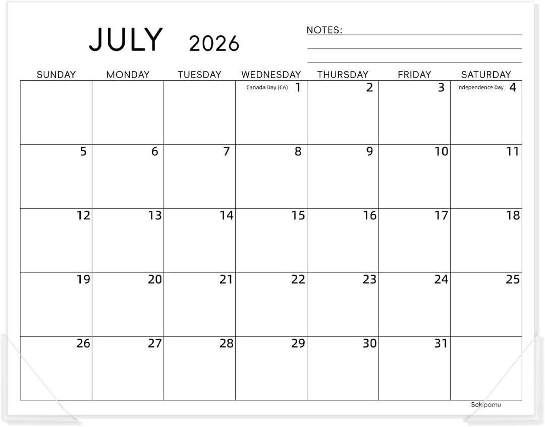 Magnetic Calendar for Refrigerator 2026-2027, 18 Monthly Magnet Fridge Calendar July 2026 to December 2027, 14x11 inch, Easy Planning