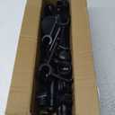 Coat Rack Freestanding, 56 to 125 inch Adjustable Tension Rod Hanger with 12 Hooks for Hanging Coat, plant,Jacket, Hat, Scarf, Suitable for Living Room, Balcony, Kitchen Black