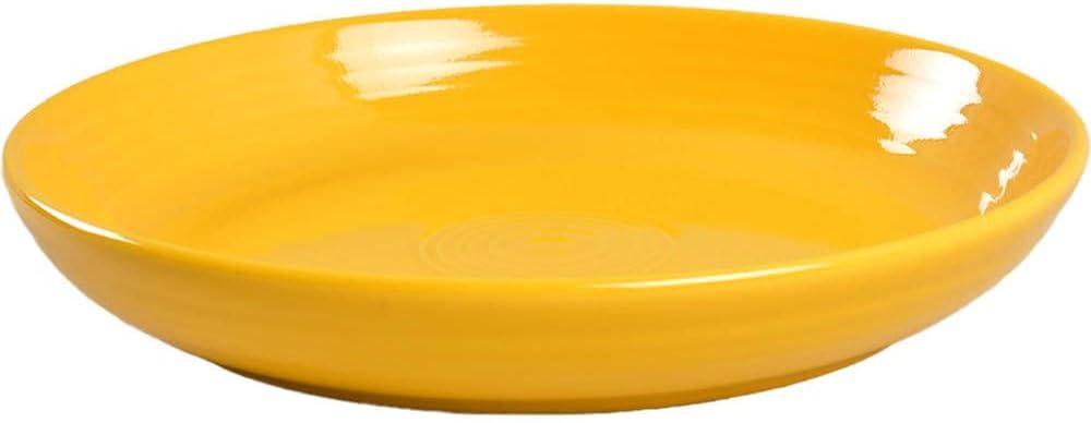 Fiesta Luncheon Bowl Plate (8.5")  Durable Ceramic, Lead-Free, Dishwasher/Microwave/Oven Safe  Made in USA Dinnerware - Daffodil
