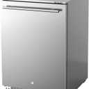 24 Inch 168 Cans Outdoor Beverage Refrigerator, 5.47 cu. ft. Built-in Beverage Cooler with Easy-Swap Reversible Door, 26F Outdoor Beverage Fridge, SUS304, Lockable, ETL & NSF7 Certified