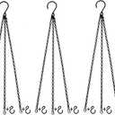 3 Sets 24 Inches Hanging Chains for Planters, Ornaments Bird Feeders, Billboards, Fruit Basket, Indoor and Outdoor (Black)