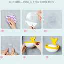 Soap Holder Shower Dish bar Wall Bathroom Shampoo Dishes Caddy Mounted Sponge Adhesive Tray Bath Shelf Draining Dishes Cute Whale Design Bathtub Kitchen Sink jabonera para baoYellow