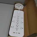 Belkin 12-Outlet Surge Protector Power Strip, 3480J, USB A & USB C Ports