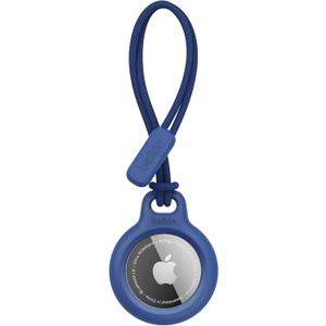 Belkin Apple Airtag Secure Holder With Strap - Apple Air Tag Keychain - Airtag Holder With Strap For Key Ring - Airtag Keychain Accessories - Scratch Resistant Airtag Case With Raised Edges - Blue