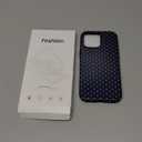 Trendy Cute Hybrid 2 Layer Navy Blue Polka Dot Phone Case for iPhone 16 Pro Max,Navy