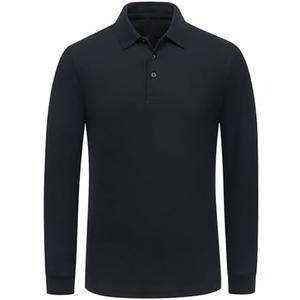 Miqieer Men's Long Sleeve Polo Shirts Regular-Fit Cotton Golf Polo Shirts