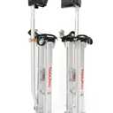 ToolPro Professional Grade Adjustable Drywall Stilts - for Drywall Installation, Painting, and More. Soft Strap Bands to Reduce Soreness and Smoother use (24-40 in., Aluminum)