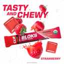 CLIF BLOKS - Strawberry Flavor - Energy Chews - Non-GMO - Plant Based - Fast Fuel for Cycling and Running - Quick Carbohydrates and Electrolytes - 2.12 oz. (18 Count) (EXP 03/18/27)