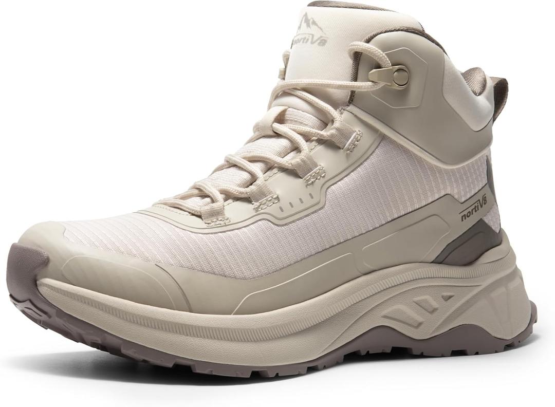 NORTIV 8 Women's Lightweight Hiking Boots Waterproof Trekking for Outdoor, Size 8, Khaki, SNHB241W