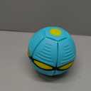 Bobcow Doggy Disc Ball for Medium Large Dogs, Portable Interactive Flying Saucer Ball Stomp UFO Magic Balls, Decompression Pop Up Dog Toys Balls for Outdoor Sports Gifts (Blue-Green)