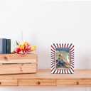 4th of July Patriotic Photo Frame, Independence Day Wooden Picture Frame, Red White Blue American Flag Inspired Design Photos Frames, Fitting a 4x6 Inch Photo