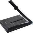 ISDIR Guillotine Paper Cutter 12" with Integrated Pressure Bar Heavy Duty Metal Base, 15 sheet Capacity, Magnetic Guide & Safety Guard Precision Trimmer for Cardstock, Crafts, DIY, Photos & Office