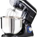 Aucma Stand Mixer, 900W 8QT Large Kitchen Mixer, Kitchen Electric Mixers with Dough Hook, Wire Whip & Beater (Black, 8QT)