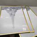 upsimples 16x24 Picture Frame Gold 3 Pack, Scratch-Proof Poster Frames 16 x 24 for Photo Gallery - Slide-In Strips, Horizontal or Vertical Wall Mounting