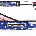 KastKing MeshGuard Rod Socks, Fishing Rod Sleeve, Neoprene Fishing Pole Sleeve, Fishing Rod Covers, Built-in Hanging Loop & Adjustable Lanyard, Fits Casting, Spinning, & Fly Rods (Flag 1 Pcs)