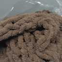 Chunky Knit Throw Blanket, 40''*50'' Knitted Throw Chenille Yarn for Bed Couch, Handmade Dark Brown Crochet Big Thick Blanket, Machine Washable Cute Comfy Blanket for Home Decor