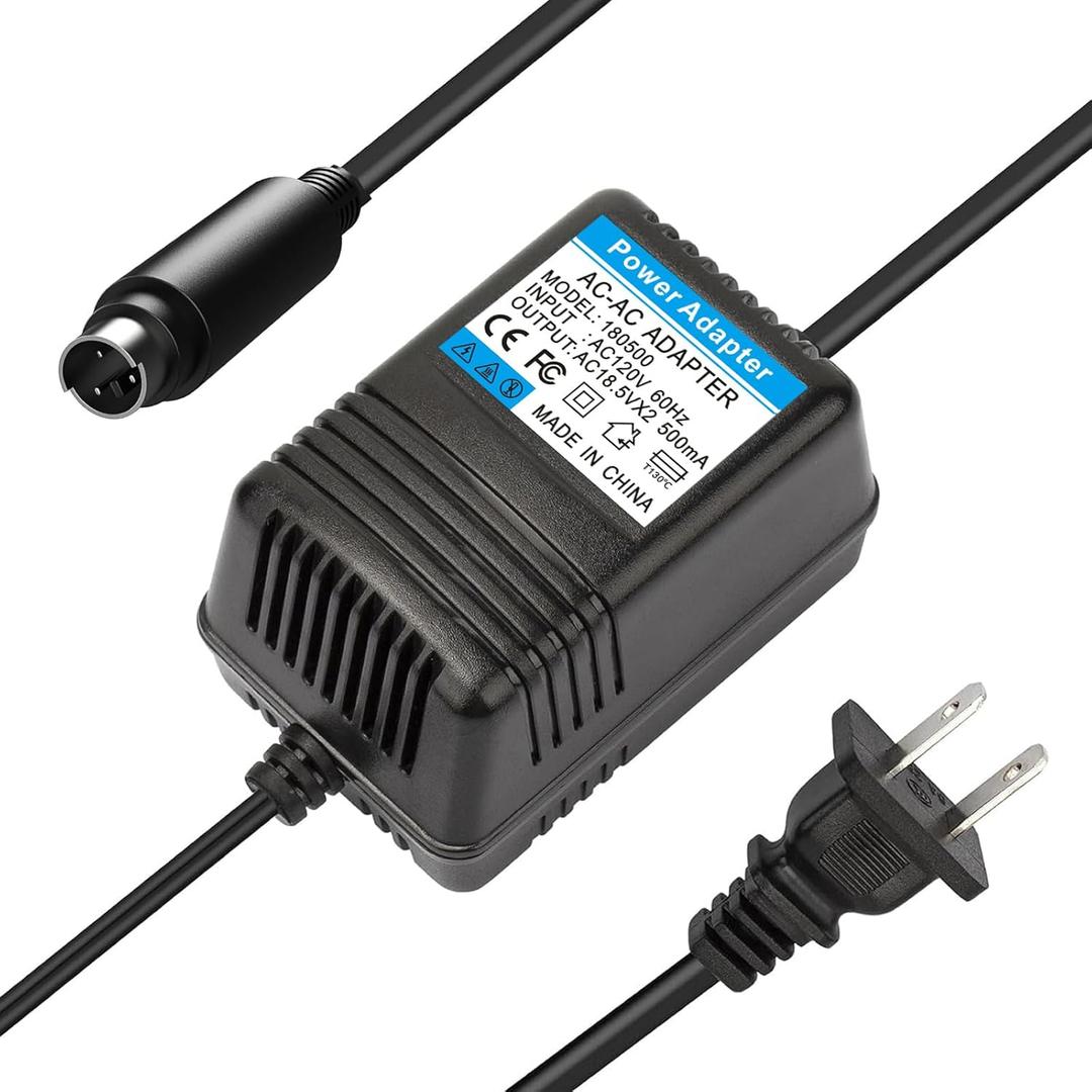 Ousaly18VX2 500mA Powe Adapter for Behringer XENYX (502, 802, 1002),PSV3UL, MXVL3 MX602A, UB502, UB802, UB1002, Q502USB, Q802USB, Q1002USB,Eurorack Mixers (FX-18B-MP3),18V Power Supply Mini 3 Pin Din