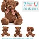 Suepcuddly 20" Posed Teddy Bear Stuffed Animal Cute Plush Toy for Girl Kids (Dark Brown)