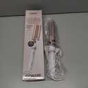 Conair Double Ceramic 3 Barrel Curling Iron, Triple Barrel Waver Hair Tool Creates Deep, Continuous Waves, Hair Curler for All Hair Lengths, White/Rose Gold