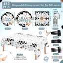 Funnymoom 452 Pcs Cowboy Baby Shower Party Decorations Include a Little Cowboy Is on the Way Paper Plates Napkins Cups Tablecloth Cutlery Straws for girl Girl Baby Shower Party Supplies