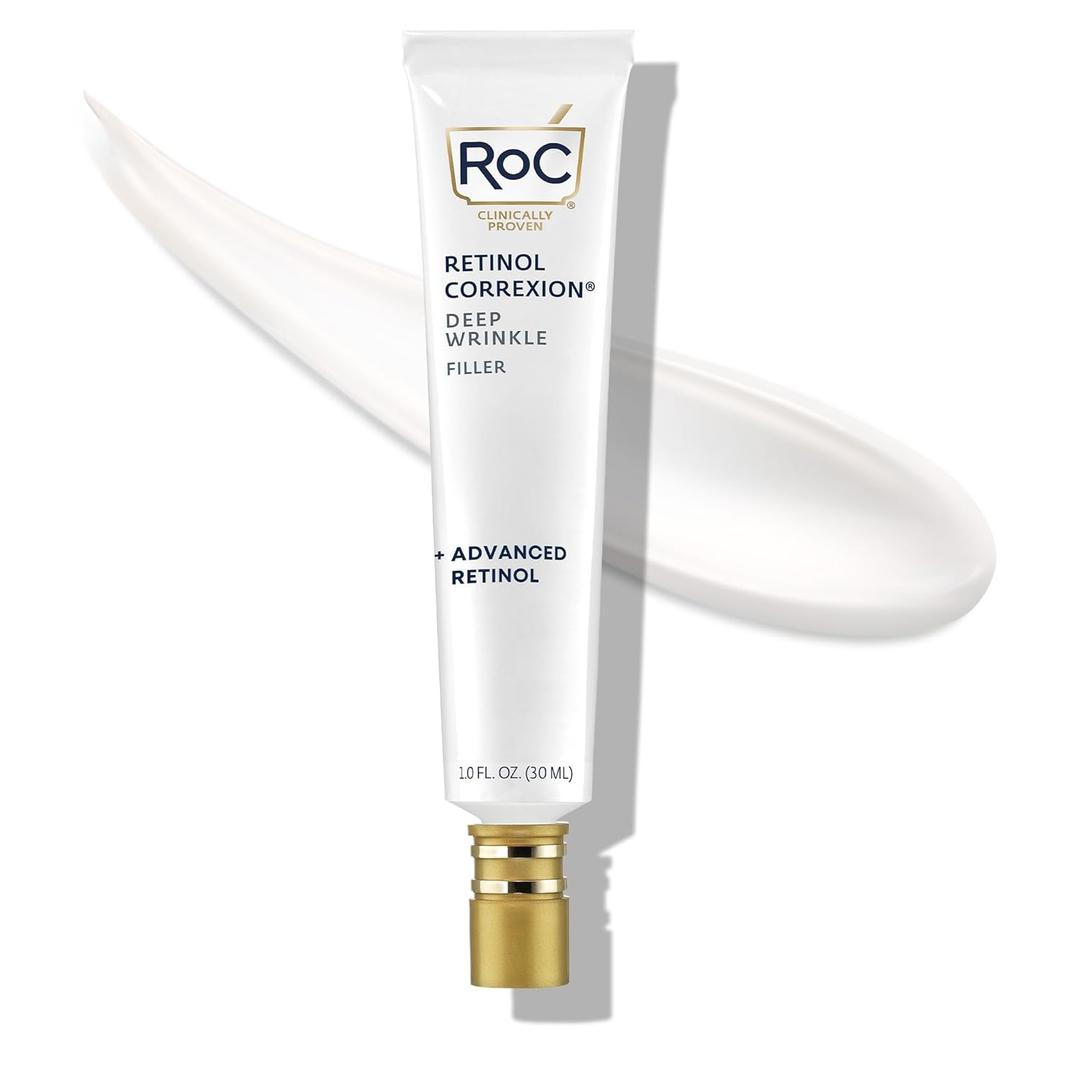 RoC Retinol Correxion Wrinkle Filler for Deep Wrinkles with Hyaluronic Acid & Retinol, Skin Care for Women and Men, 1 Fl Oz