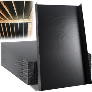 30 Pack 24 Attic Insulation Baffle, Large Black Durable Polypropylene Attic Baffles 24" On-Center Rafter Bays with 2" Air Channel Rafter Vents Improve Roof Ventilation and Prevent Insulation Blockage