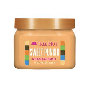 Tree Hut Sweet Punkin Shea Sugar Scrub, Exfoliating, Hydrating & Moisturizing Body Scrub with Shea Butter & Nourishing Essential Oils, Smooth & Soften Skin, Fall Limited Edition Scent, 18 oz
