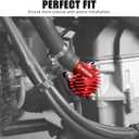 NICECNC Motorcycle Aluminum Thermostat Cover Compatible with Honda TRX450R 2010 2011 2012 2013 2014, TRX450ER Electric Start 2006-2009 2011-2014 Thermostat Housing, Replacement for 19321-HP1-670(Red)