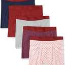 Amazon Essentials Men's Breathable Cotton Underwear Boxer Briefs, Tag-Free, Pack of 5, Size S