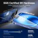 SMARTDEVIL for iPhone 16 Screen Protector (3 Pack), 9H Hardness Military Grade Shatterproof, HD Clear Tempered Glass with Auto Dust-Elimination, Bubble Free, Easy Installation, Case Friendly 6.1''