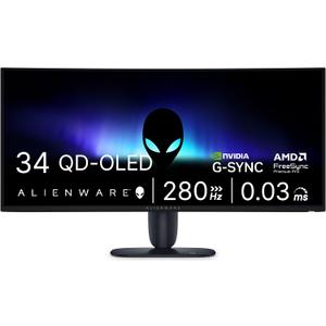 Alienware 34 Gaming Monitor AW3426DW, UWQHD QD-OLED, 280Hz, 0.03ms, G-SYNC