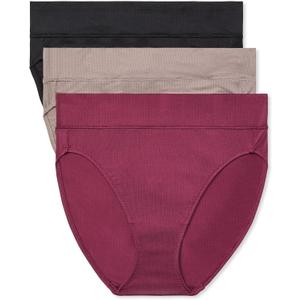Warner's Women's Warners® Blissful Benefits Women's Dig-free Breathable Microfiber 3-pack Hi-cut Rt4963w (XL)