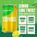 Zevia Zero Sugar Soda, Lemon Lime Twist, 12 oz Cans (24-Pack)  Naturally Sweetened, Non-GMO Project Verified, Gluten-Free, Vegan