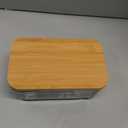 Nat & Jules Ceramic Stoneware 1/2 Pound, 2 Sticks Butter Dish with Airtight Bamboo Lid, Kitchen Accessory, Container Holder, Refrigerator Storage and Countertop Organization, Matte Grey