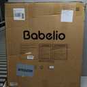 Babelio Baby Gate with Adjustable Cat Door,29-43" Auto Close Durable Pet door for Stairs,Doorways and House,Pressure Mounted,Easy Install,Effortless Walk Thru,White