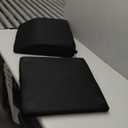 Amazon Basics Rectangular Comfortable Back Support Cushion for Office Chairs, Memory Foam, Black