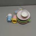 KidKraft 27-Piece Pastel Cookware Set, Plastic Dishes and Utensils for Play Kitchens, Gift for Ages 18 mo+