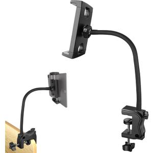 Tablet Stand Holder for Desk/Bed/Kitchen/Treadmill, 21 Inch Flexible Gooseneck Tablet Holder iPad Clamp Mount Fits for iPad mini/Air/Pro, Kindle Fire, Galaxy Tabs and All 4.7-12.9" Tablets Phones