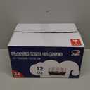 JOLLY CHEF 24 Pack 12 Oz Disposable Plastic Wine Glasses, Shatterproof, Unbreakable, Crystal, Stemless Plastic Wine Cups for Party, Halloween, Thanksgiving, Christmas